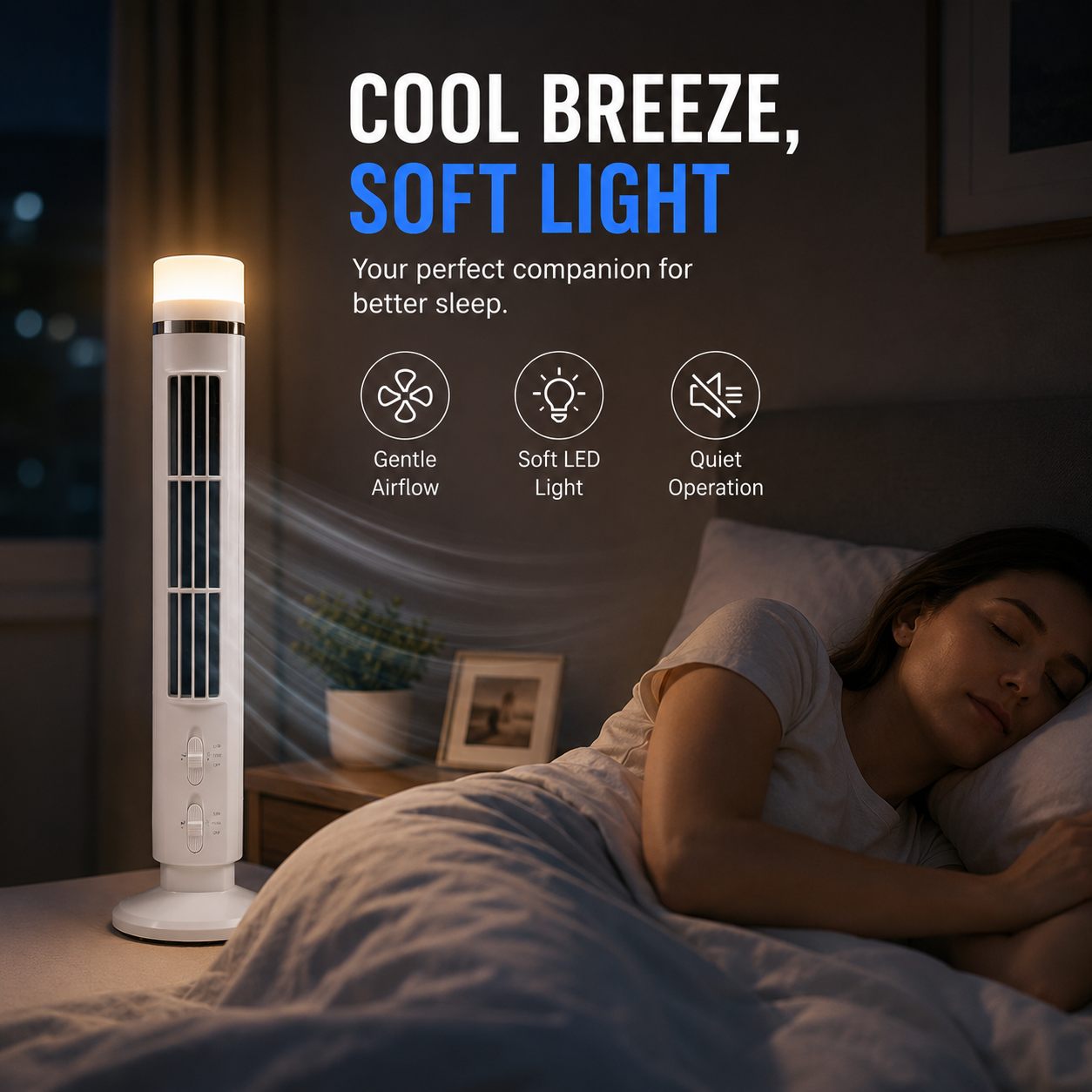 Ending Soon: 40% OFF Our Smart LED Tower Fan – Sale Ends Tonight! ⏳